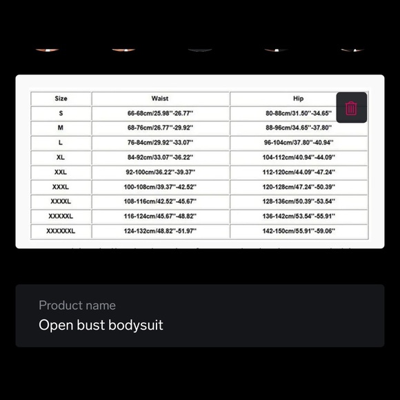 Open bust bodysuit black - Picture 8 of 12